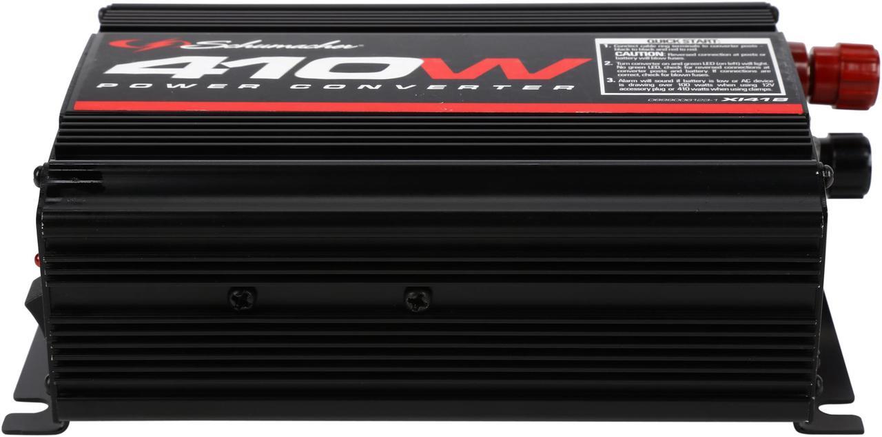 Alt view image 4 of 6 - Schumacher XI41B 'X-Line' 410W Power Inverter with Battery Clamps and 12V Male Adapter Plug