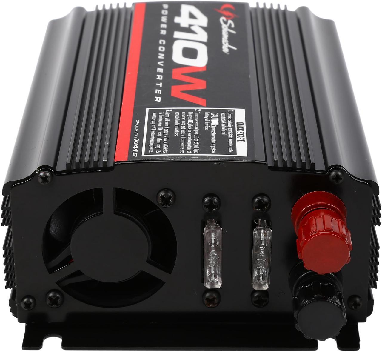Alt view image 5 of 6 - Schumacher XI41B 'X-Line' 410W Power Inverter with Battery Clamps and 12V Male Adapter Plug