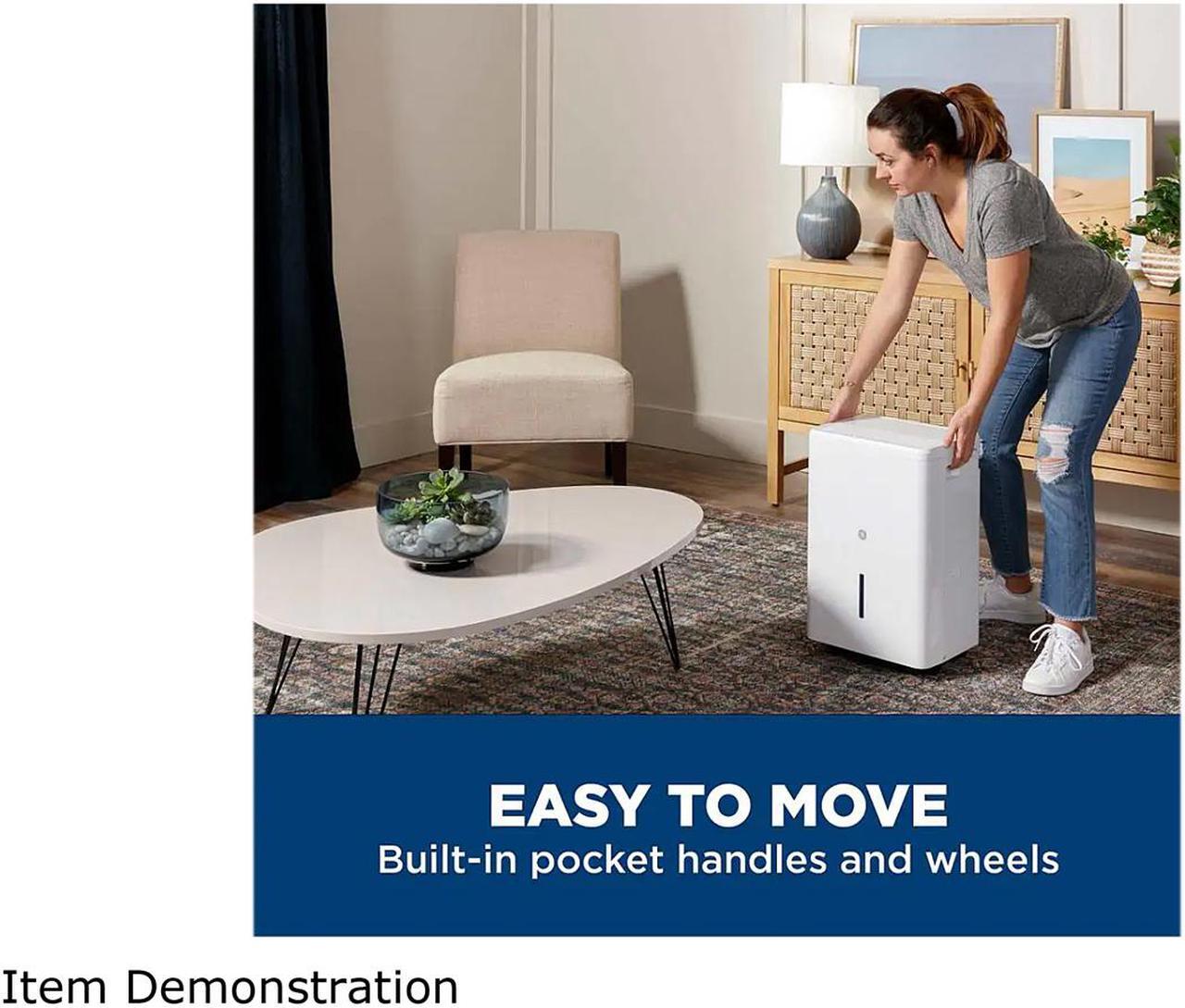 Alt view image 7 of 11 - GE ADHL35LA 35 Pint ENERGY STAR Portable Dehumidifier with Smart Dry for Very Damp Spaces White