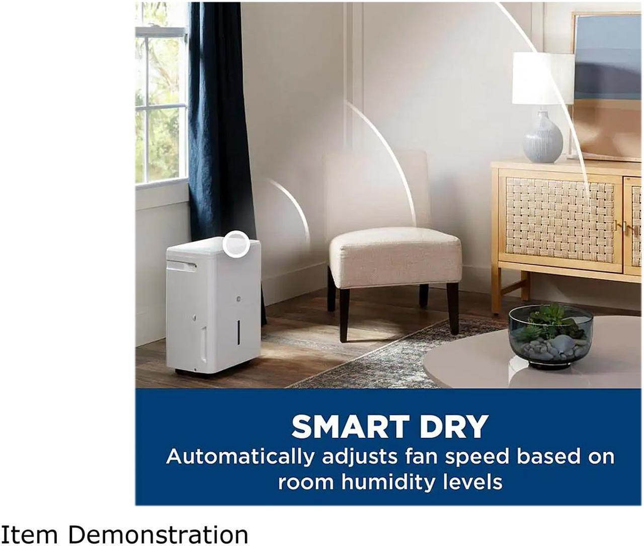 Alt view image 11 of 11 - GE ADHL35LA 35 Pint ENERGY STAR Portable Dehumidifier with Smart Dry for Very Damp Spaces White