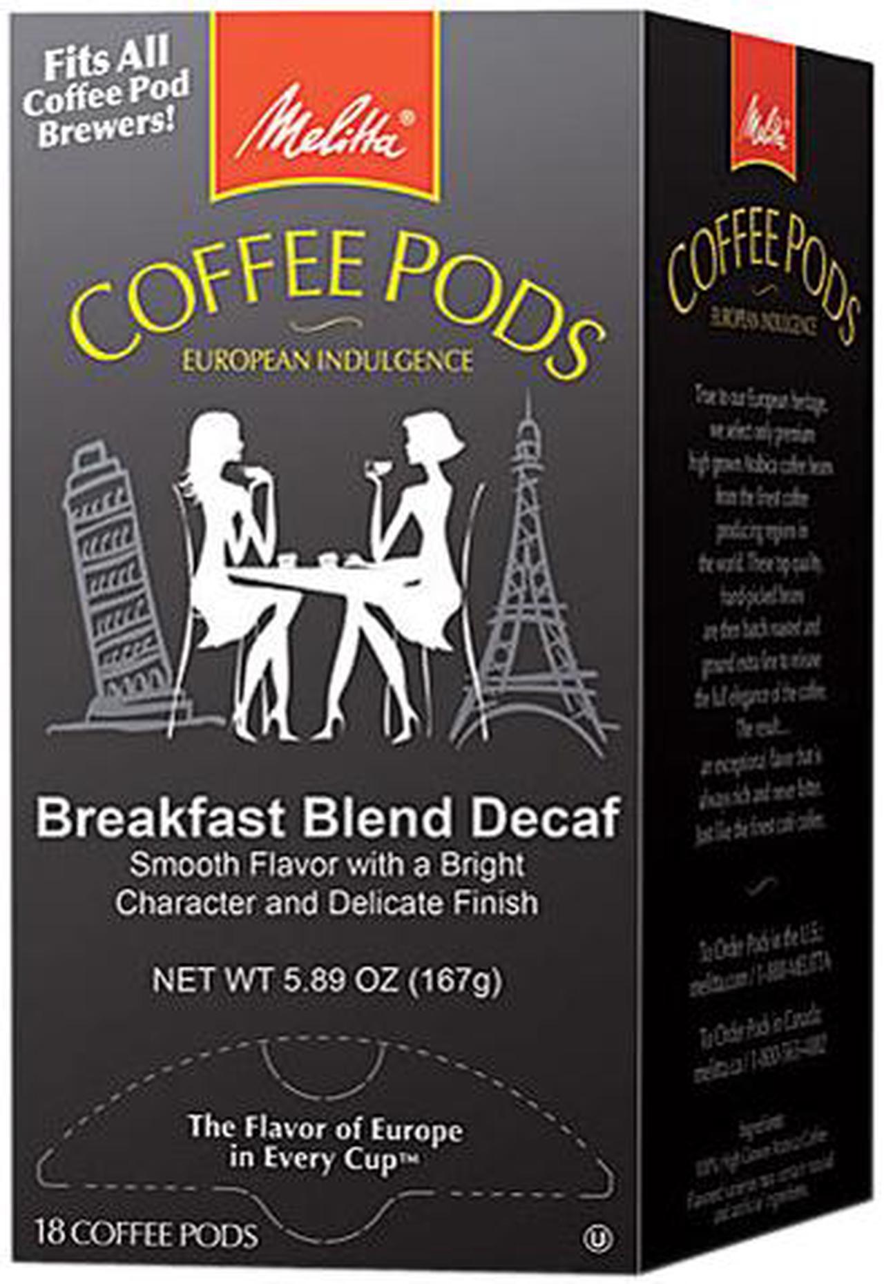 Main image of Melitta 75413 Coffee Pods, Breakfast Blend Decaf, 18 Pods/Box