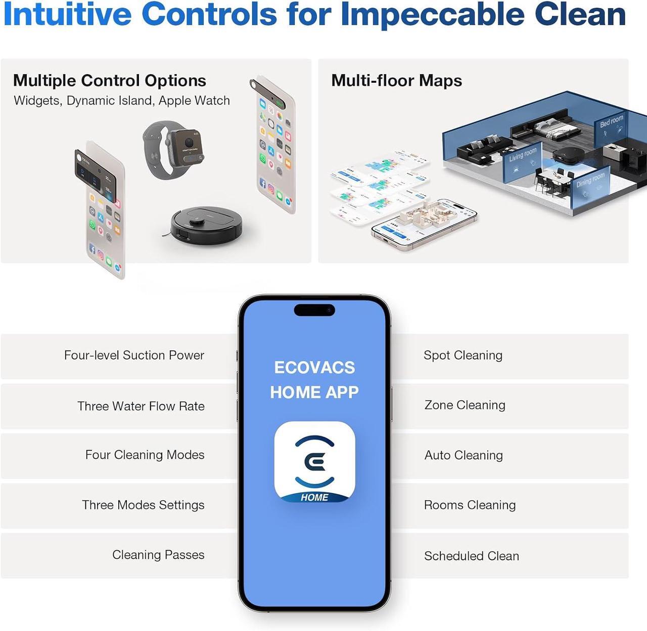 Alt view image 9 of 9 - ECOVACS DEEBOT N30 PRO OMNI Robot Vacuum and Mop (10000Pa Suction) 140F Hot Water Mop Washing, Hot Air-Drying, Self-Emptying, Auto-lift Mopping