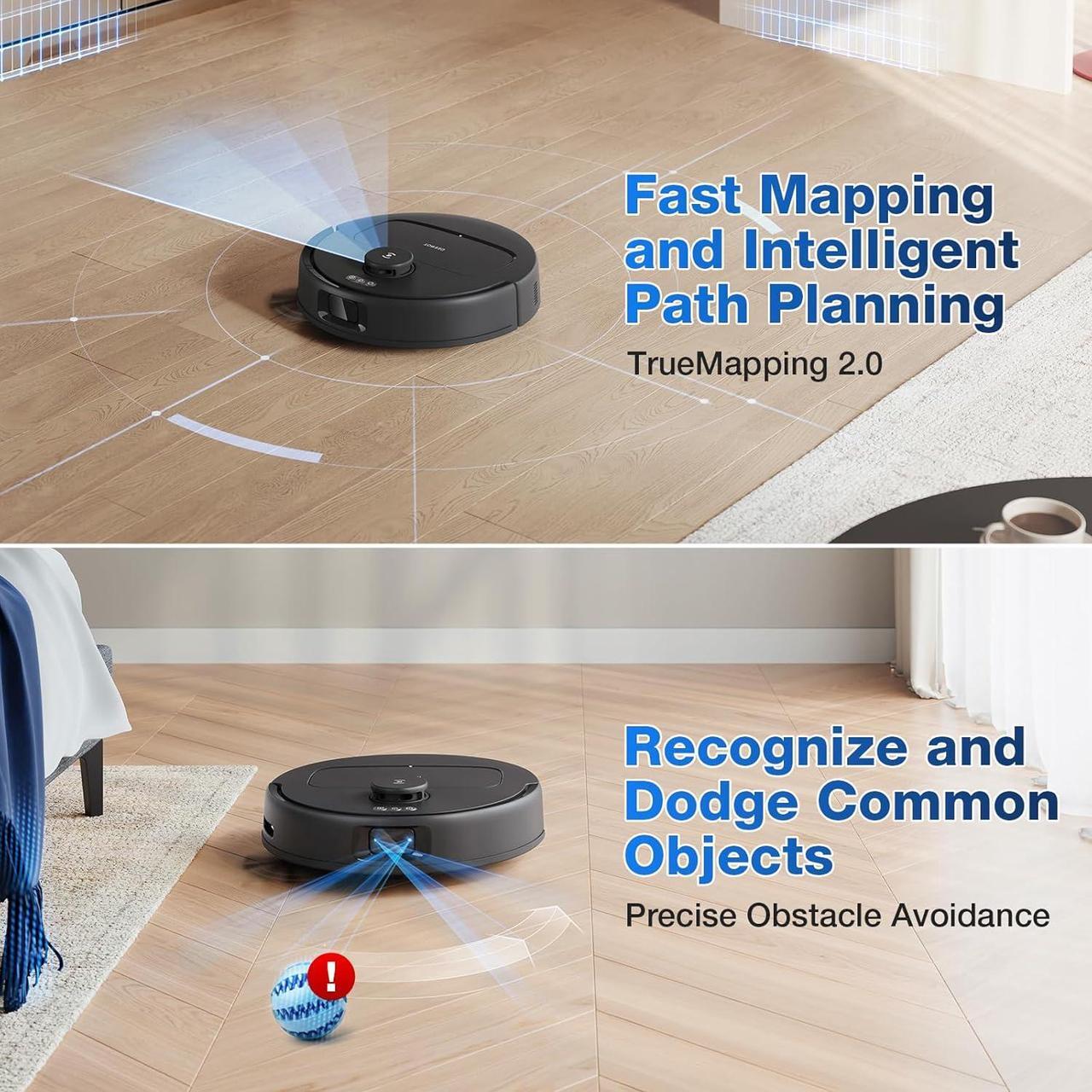 Alt view image 7 of 9 - ECOVACS DEEBOT N30 PRO OMNI Robot Vacuum and Mop (10000Pa Suction) 140F Hot Water Mop Washing, Hot Air-Drying, Self-Emptying, Auto-lift Mopping
