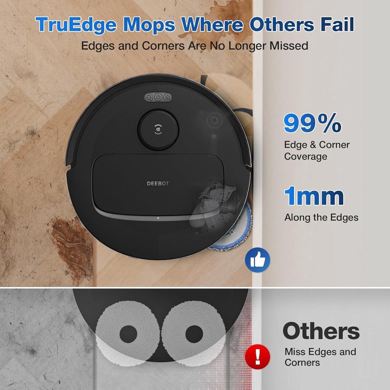 Alt view image 3 of 9 - ECOVACS DEEBOT N30 PRO OMNI Robot Vacuum and Mop (10000Pa Suction) 140F Hot Water Mop Washing, Hot Air-Drying, Self-Emptying, Auto-lift Mopping