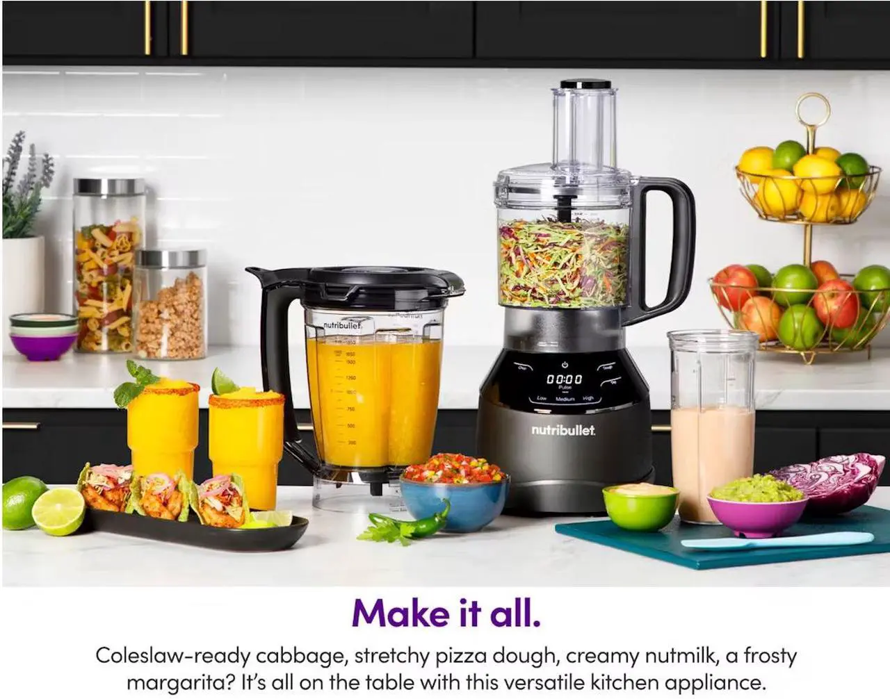 Alt view image 10 of 11 - NutriBullet NBKS50100 Black 32oz Cup Jar Size Triple Prep System