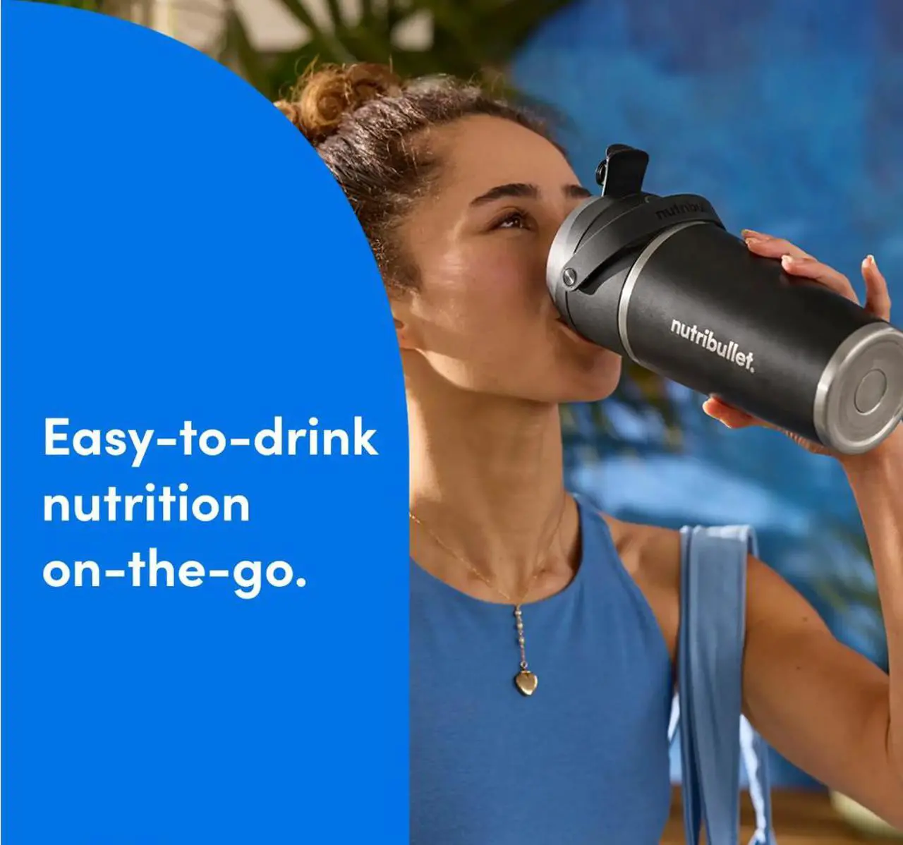 Alt view image 8 of 15 - NutriBullet NBPB50350AW Black 20 ounces Jar Size Flip Insulated Portable Blender 1