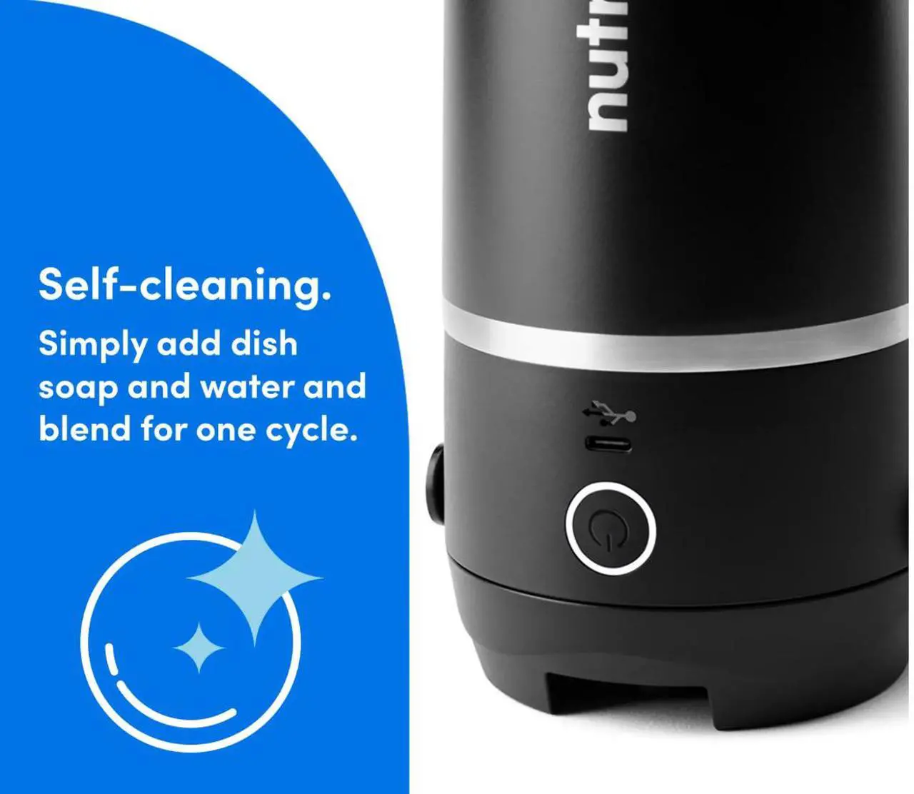 Alt view image 10 of 15 - NutriBullet NBPB50350AW Black 20 ounces Jar Size Flip Insulated Portable Blender 1