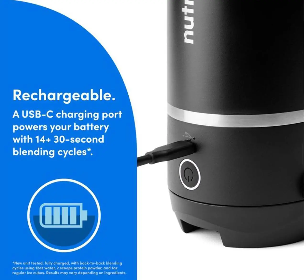 Alt view image 11 of 15 - NutriBullet NBPB50350AW Black 20 ounces Jar Size Flip Insulated Portable Blender 1