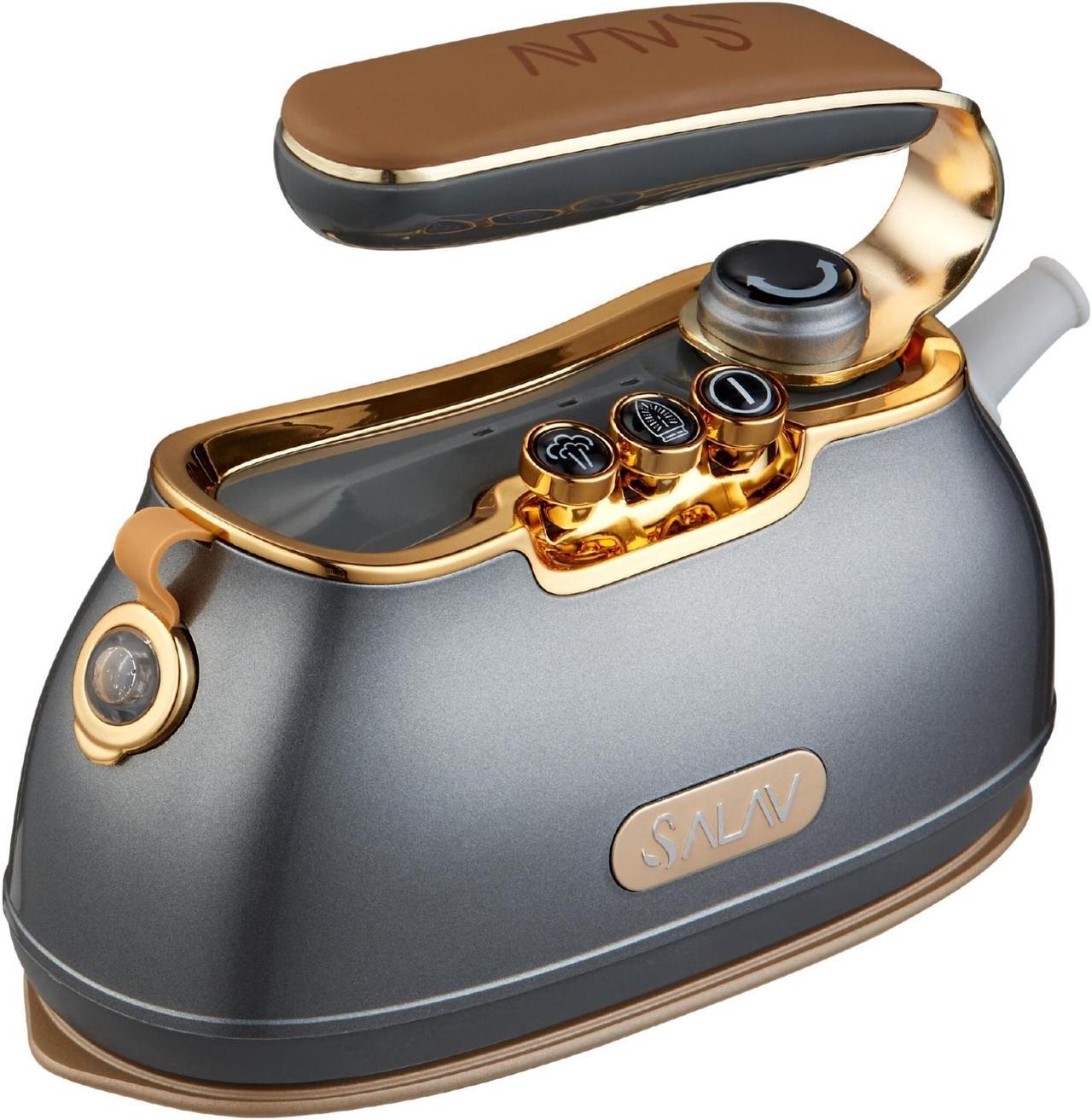 Alt view image 2 of 12 - SALAV Retro Edition Duopress Steamer and Iron, Titanium