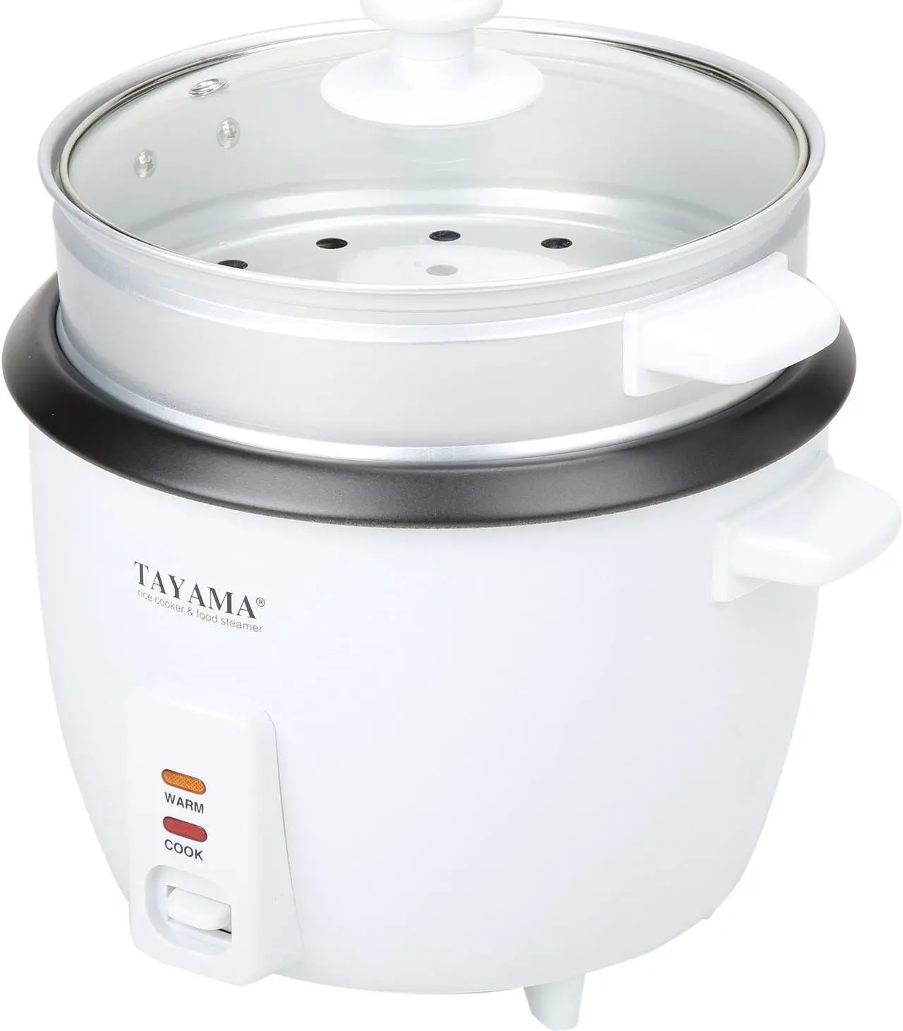 Main image of Tayama RC-8  8 Cups Uncooked / 16 Cups Cooked Rice Cooker with Steam Tray, White