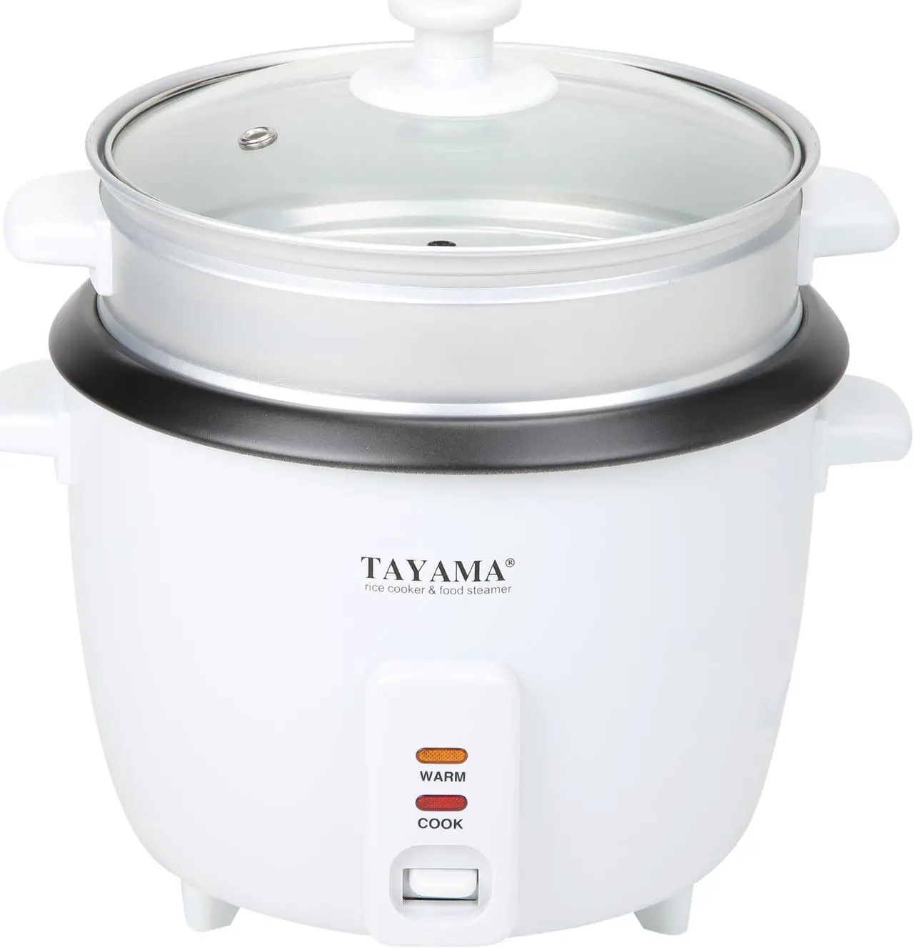 Alt view image 3 of 7 - Tayama RC-8  8 Cups Uncooked / 16 Cups Cooked Rice Cooker with Steam Tray, White