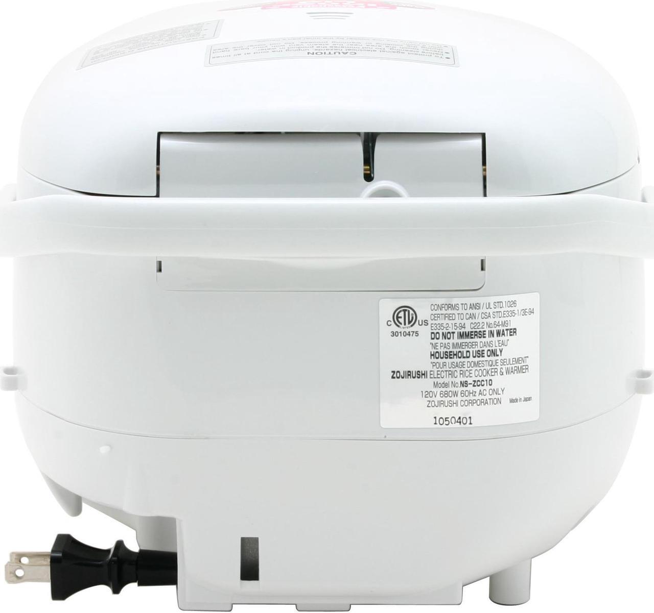 Alt view image 4 of 7 - Zojirushi White Rice Cooker & Warmer (NS-ZCC10)