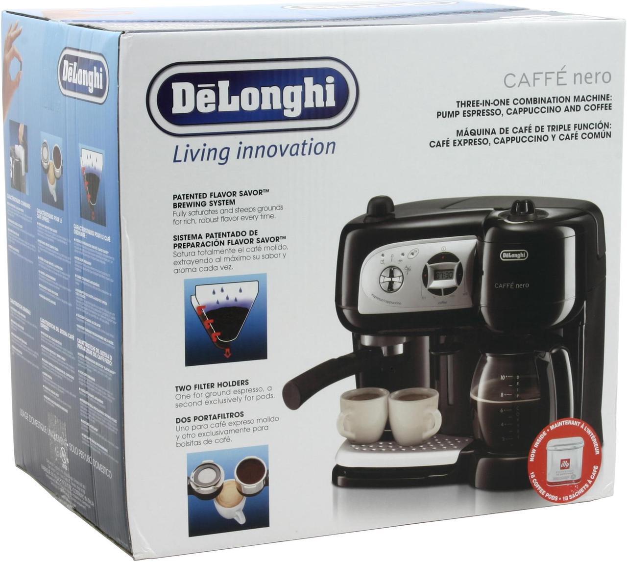 Alt view image 8 of 8 - DeLonghi BCO264B Cafe Nero Combination Coffee and Espresso Machine