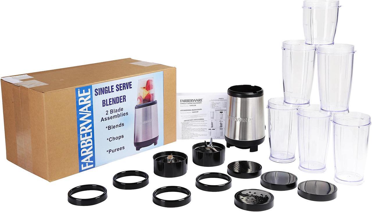 Alt view image 8 of 7 - FARBERWARE 104558 Black/Stainless Steel 17-Piece Rocket Blender, Stainless Steel 4 speeds