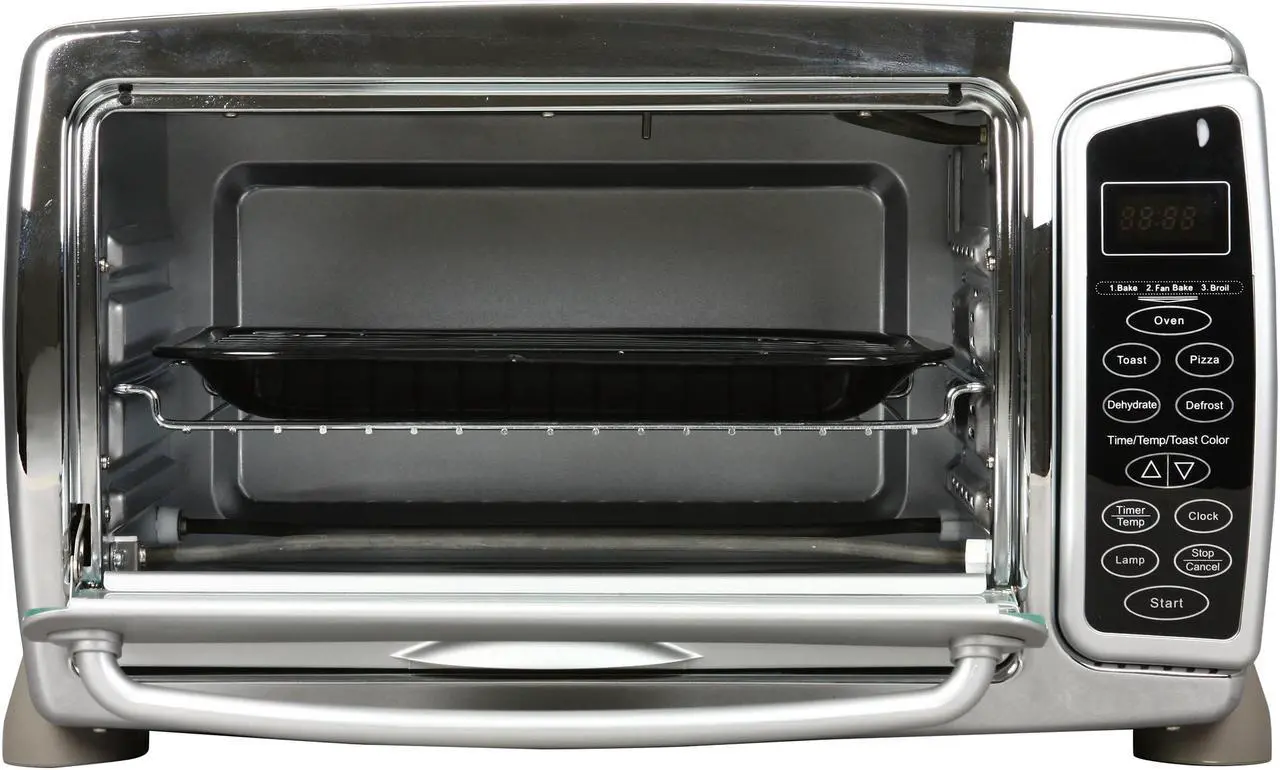 Alt view image 2 of 7 - Oster 6058 Stainless Steel 6 Slice Digital Toaster Oven
