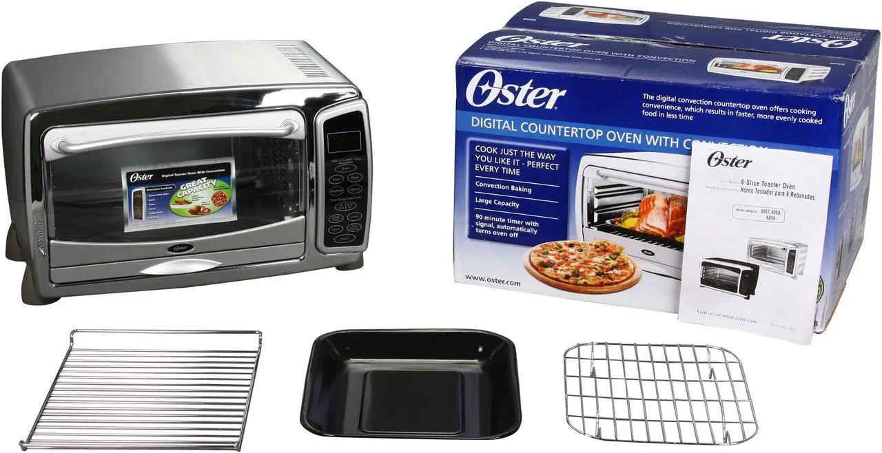 Alt view image 7 of 7 - Oster 6058 Stainless Steel 6 Slice Digital Toaster Oven