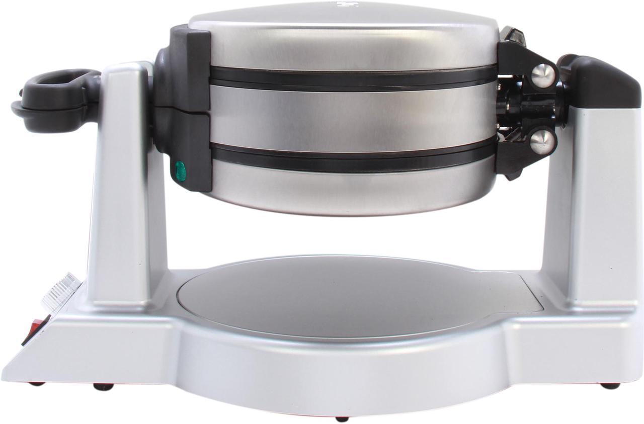 Alt view image 3 of 7 - Waring Pro WMK600 Stainless Steel Double Belgian-Waffle Maker