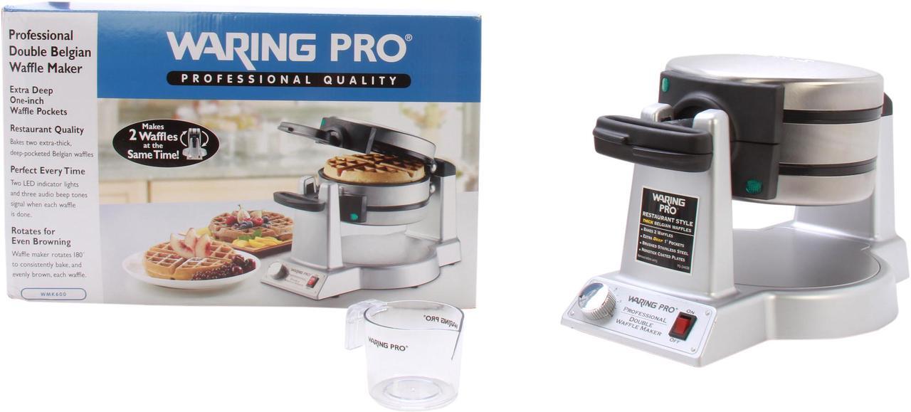 Alt view image 7 of 7 - Waring Pro WMK600 Stainless Steel Double Belgian-Waffle Maker