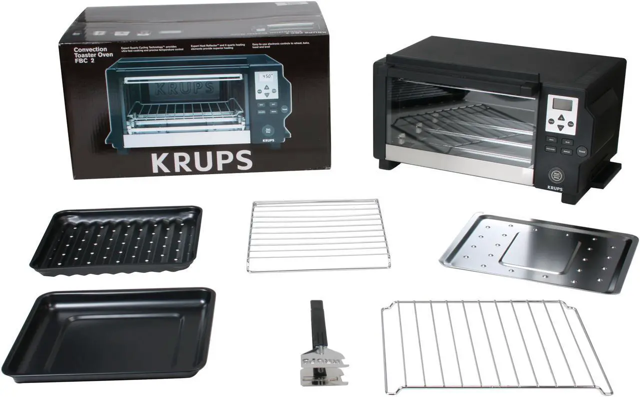 Alt view image 5 of 5 - KRUPS FBC2 Black 6-Slice Digital Convection Toaster Oven