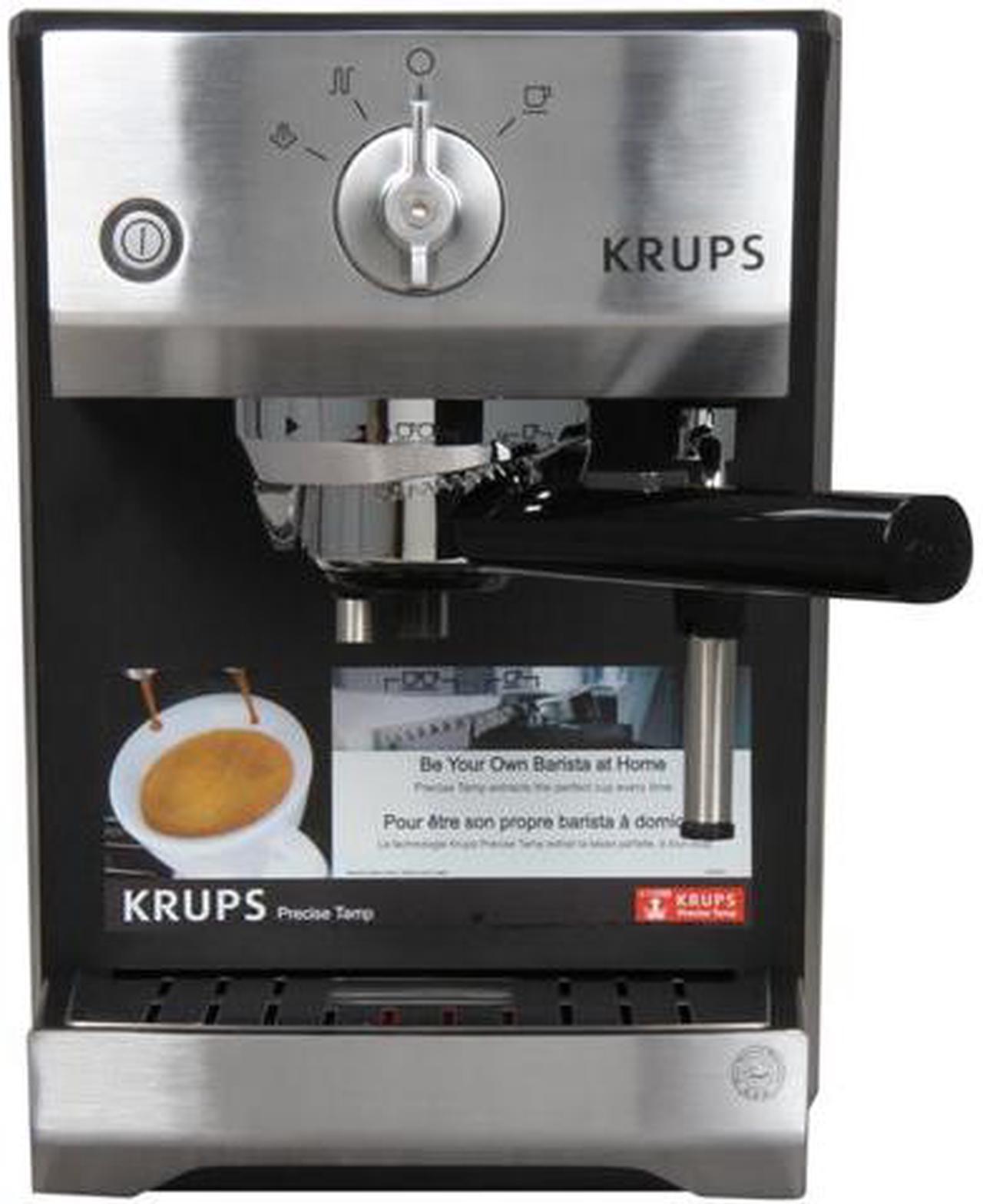 KRUPS XP5220 Precise Tamp Espresso Machine Silver/Black