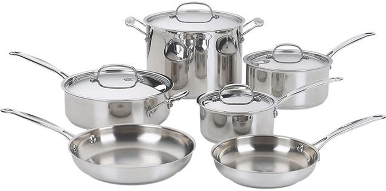 Cuisinart 77-10 Chef's Classic Stainless 10-Piece Cookware Set