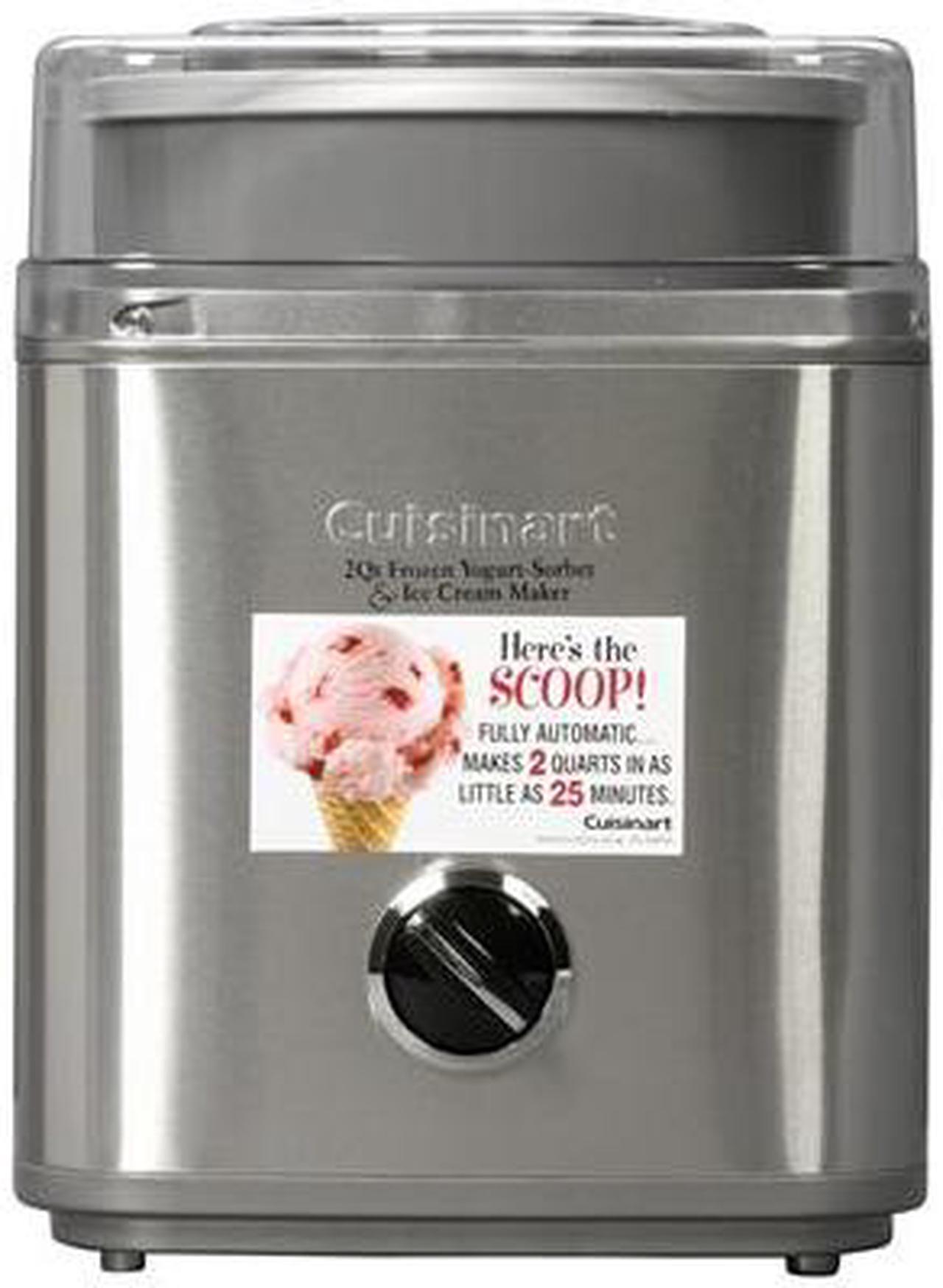 Alt view image 2 of 6 - Cuisinart ICE-30BC Pure Indulgence 2-Quart Automatic Frozen Yogurt, Sorbet, and Ice Cream Maker