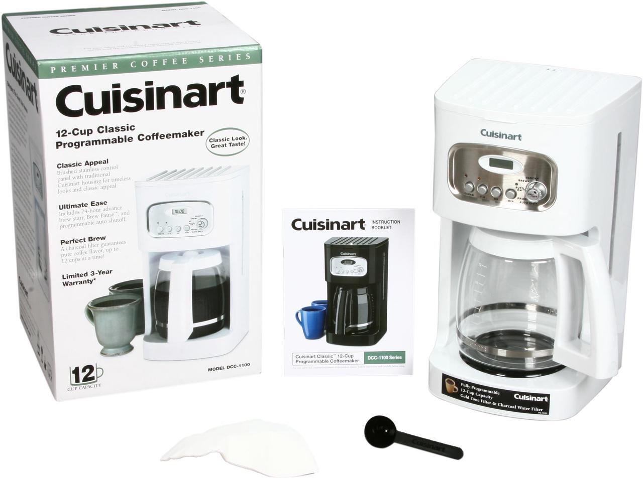 Alt view image 6 of 6 - Cuisinart DCC-1100 White 12-Cup Programmable Coffeemaker