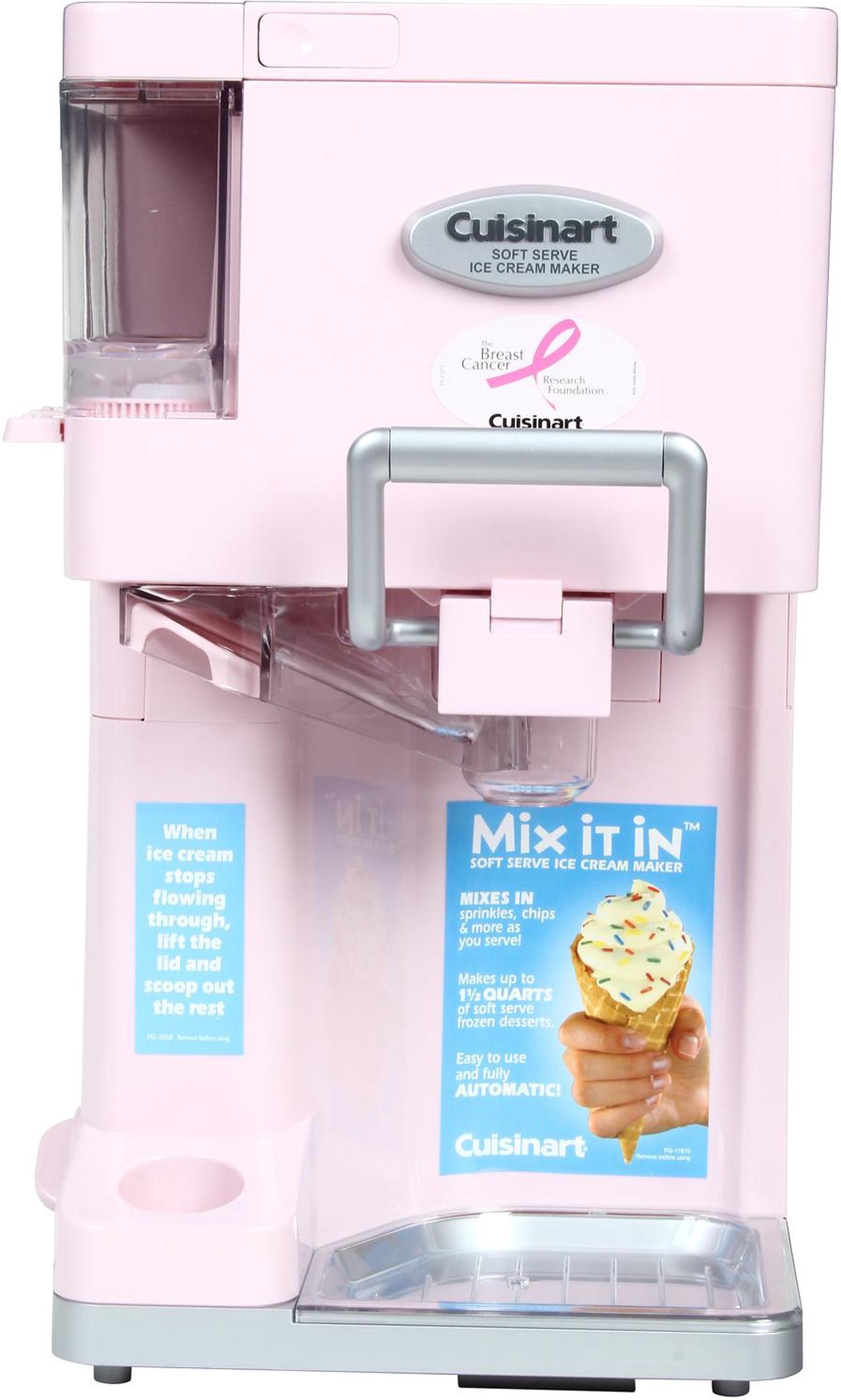 Alt view image 2 of 9 - Cuisinart ICE-45PK Mix It In Soft Serve Ice Cream Maker (Pink)