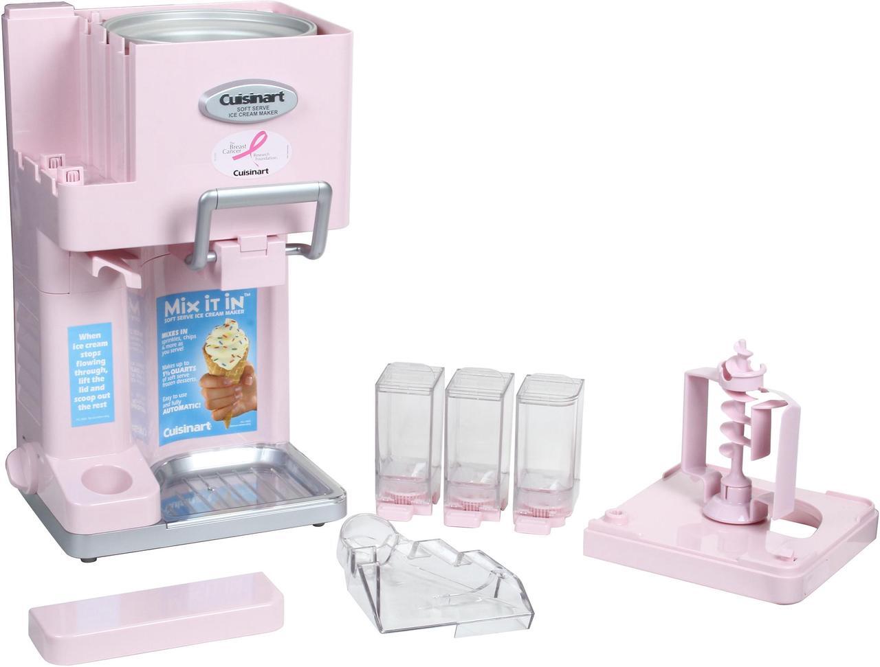 Alt view image 7 of 9 - Cuisinart ICE-45PK Mix It In Soft Serve Ice Cream Maker (Pink)