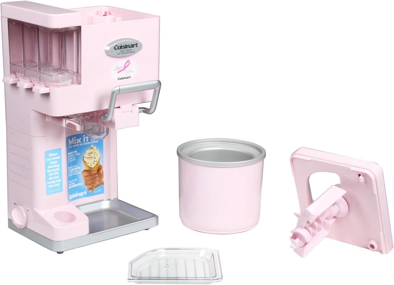 Alt view image 8 of 9 - Cuisinart ICE-45PK Mix It In Soft Serve Ice Cream Maker (Pink)