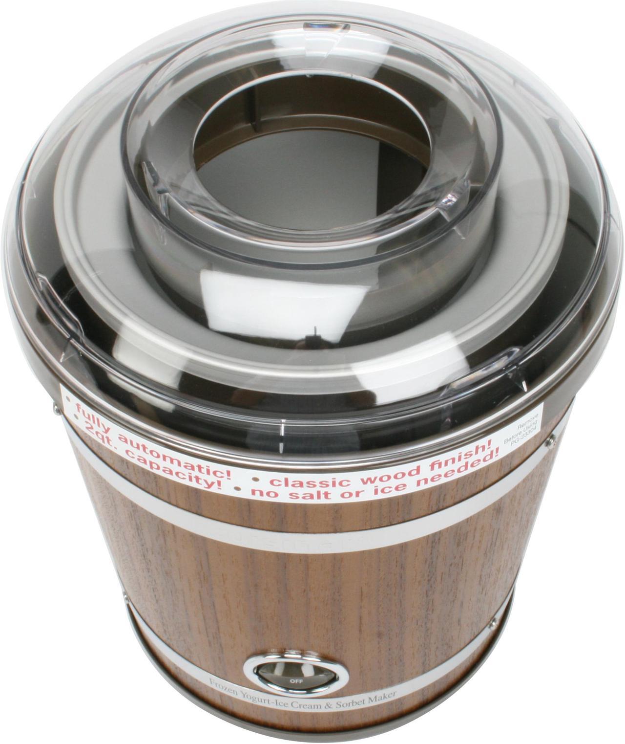 Alt view image 6 of 10 - Cuisinart ICE-35 Wooden Bucket Yogurt/Ice Cream Maker
