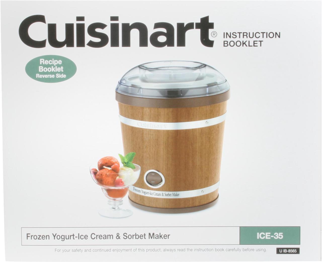 Alt view image 9 of 10 - Cuisinart ICE-35 Wooden Bucket Yogurt/Ice Cream Maker