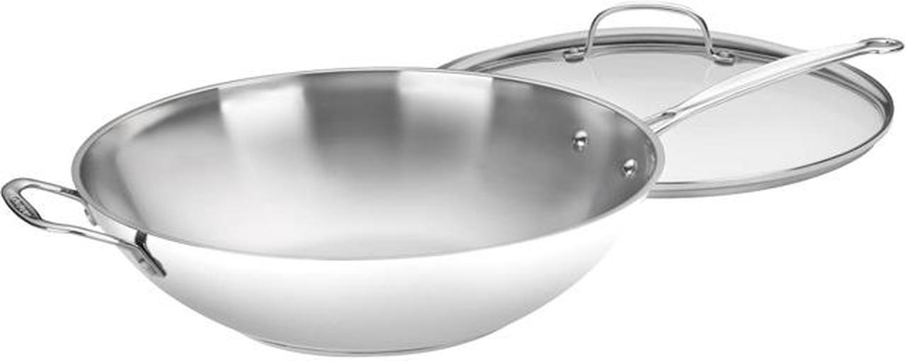 Main image of Cuisinart 726-38H Chef's Classic Stainless 14-Inch Stir-Fry Pan with Helper Handle and Glass Cover