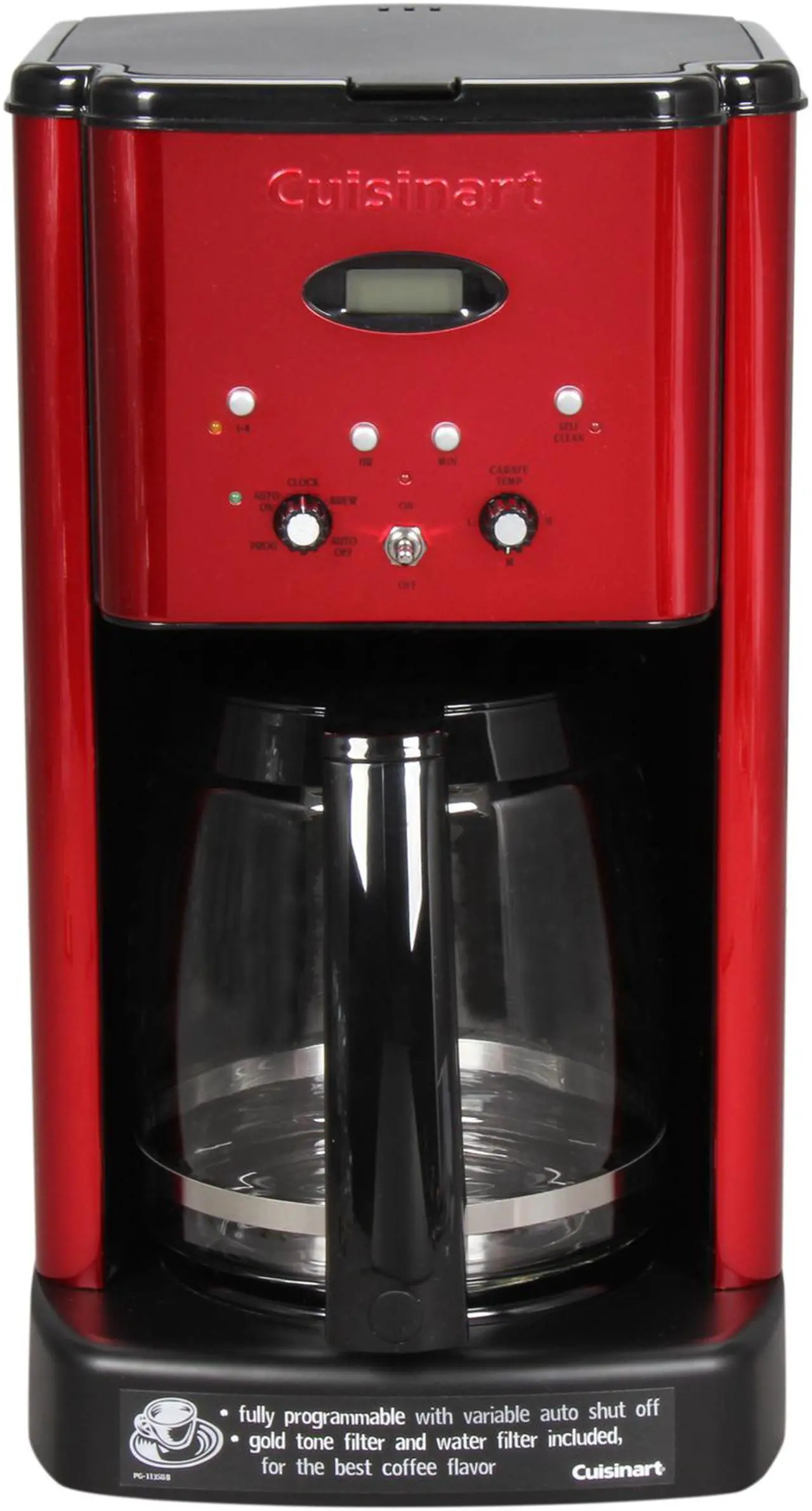 Alt view image 2 of 7 - Cuisinart DCC-1200MR Red Brew Central 12-Cup Programmable Coffeemaker