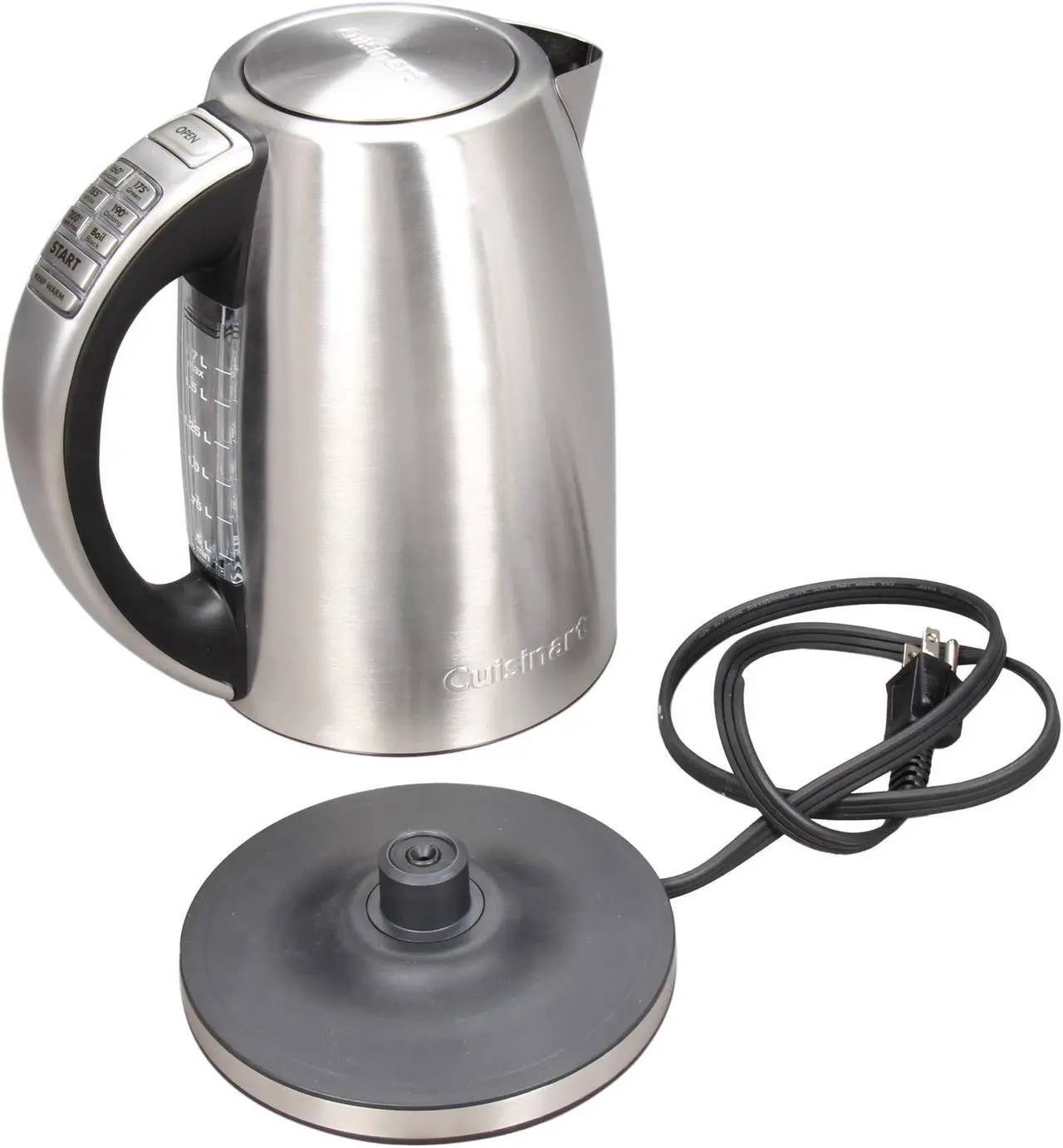 Alt view image 6 of 7 - Cuisinart CPK-17 Silver PerfecTemp cordless electric kettle with 1-2/3-liter capacity and concealed heating element, 1500 Watt/110 Volts stainless-steel
