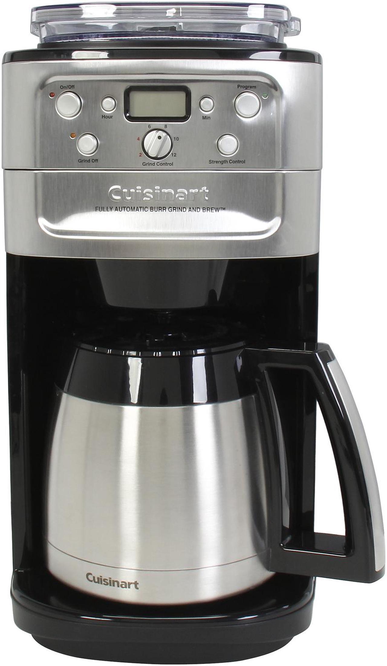Alt view image 2 of 6 - Cuisinart Programmable Grind & Brew 12-Cup Automatic Coffeemaker, DGB-900BC