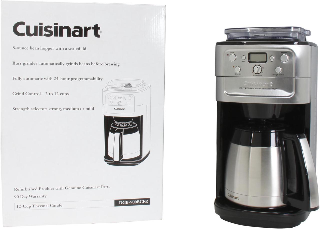 Alt view image 6 of 6 - Cuisinart Programmable Grind & Brew 12-Cup Automatic Coffeemaker, DGB-900BC