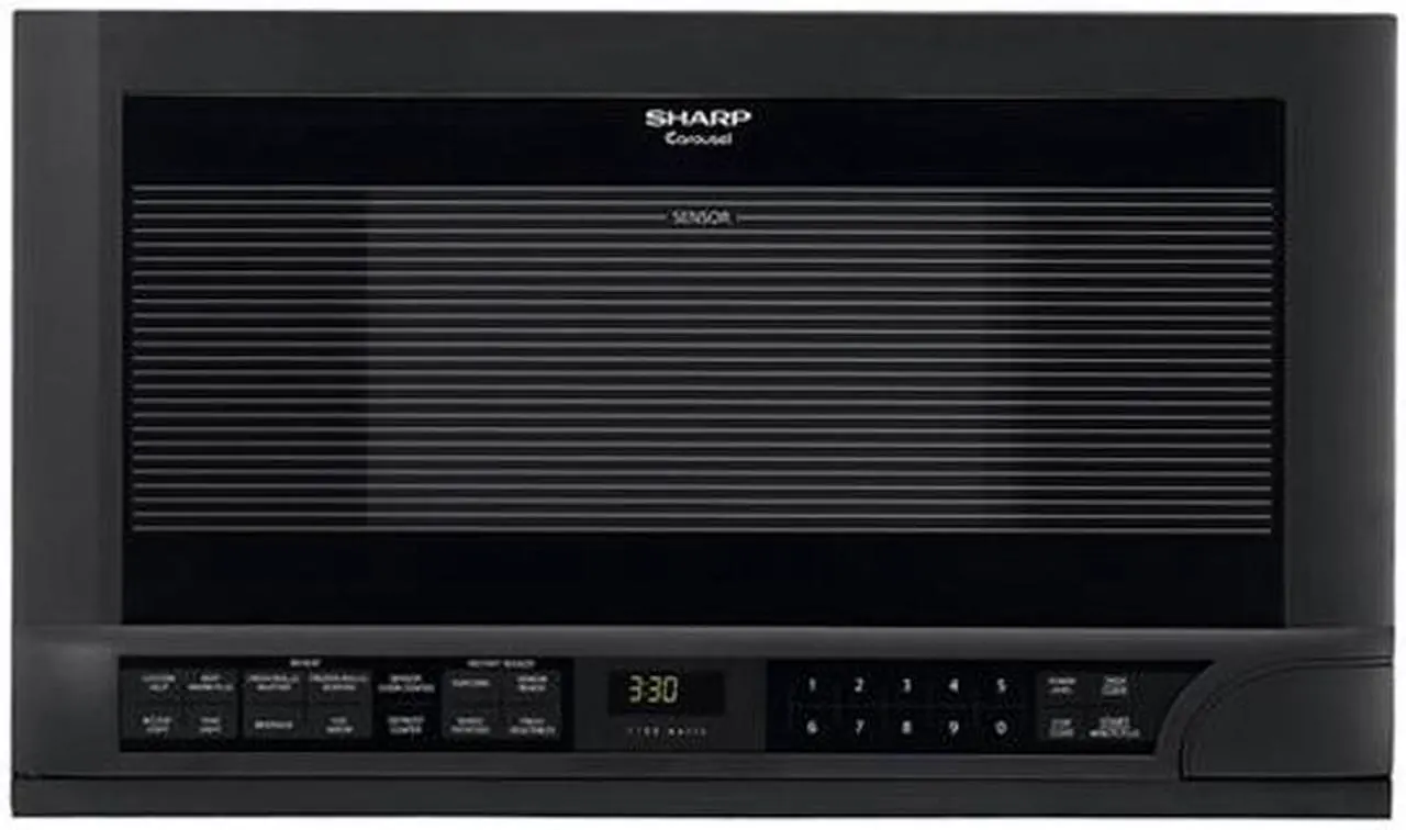 Sharp R-1210 1.5 cu. ft. 1100W Sensor Over-The-Counter Microwave Oven