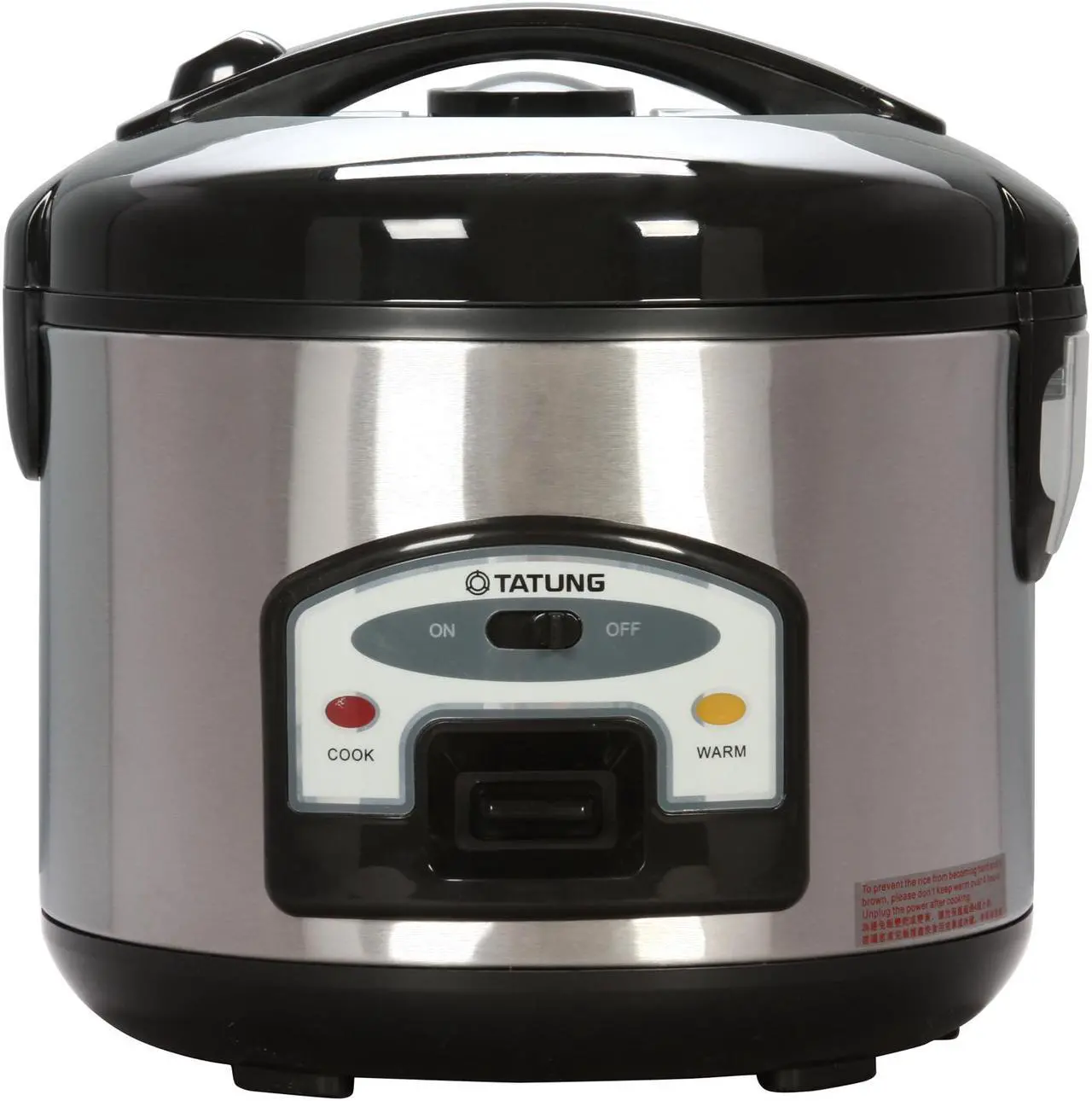 Alt view image 6 of 8 - TATUNG TRC-6ST Stainless Steel Direct Heat Rice Cooker