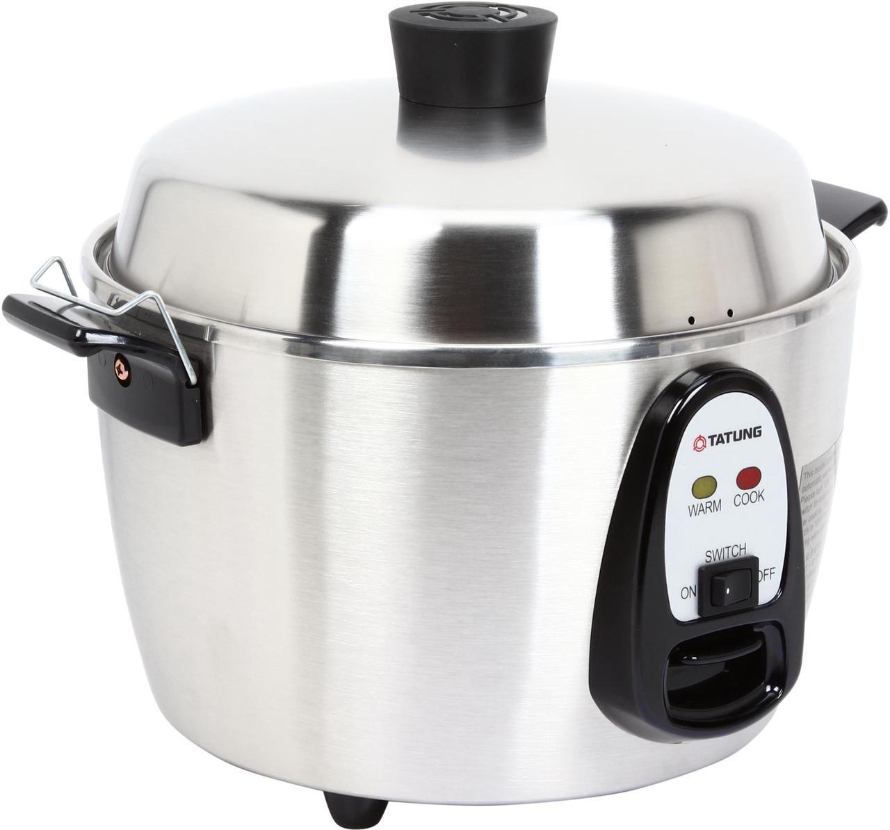 Tatung Stainless Steel Multi-Functional Rice Cooker and Steamer 6-cup Uncooked / 12-cup Cooked TAC-06KN(UL)