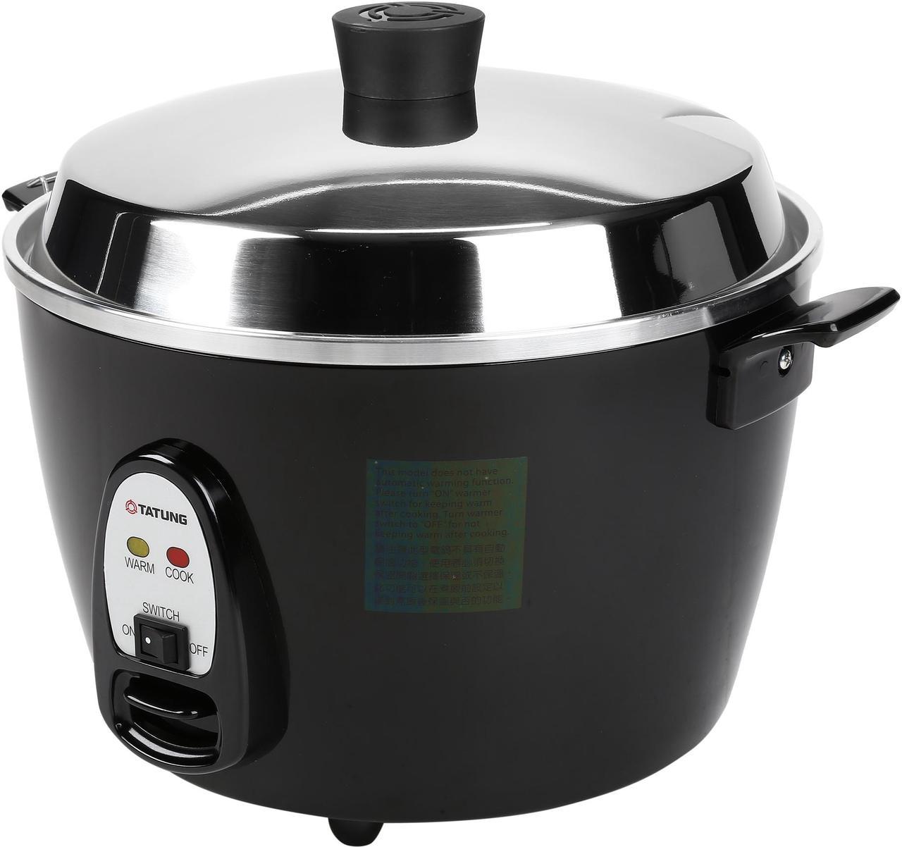 TATUNG Multi-Functional Cooker and Steamer, Black, 20 Cups cooked//10 Cups uncooked, TAC-10GS-BL