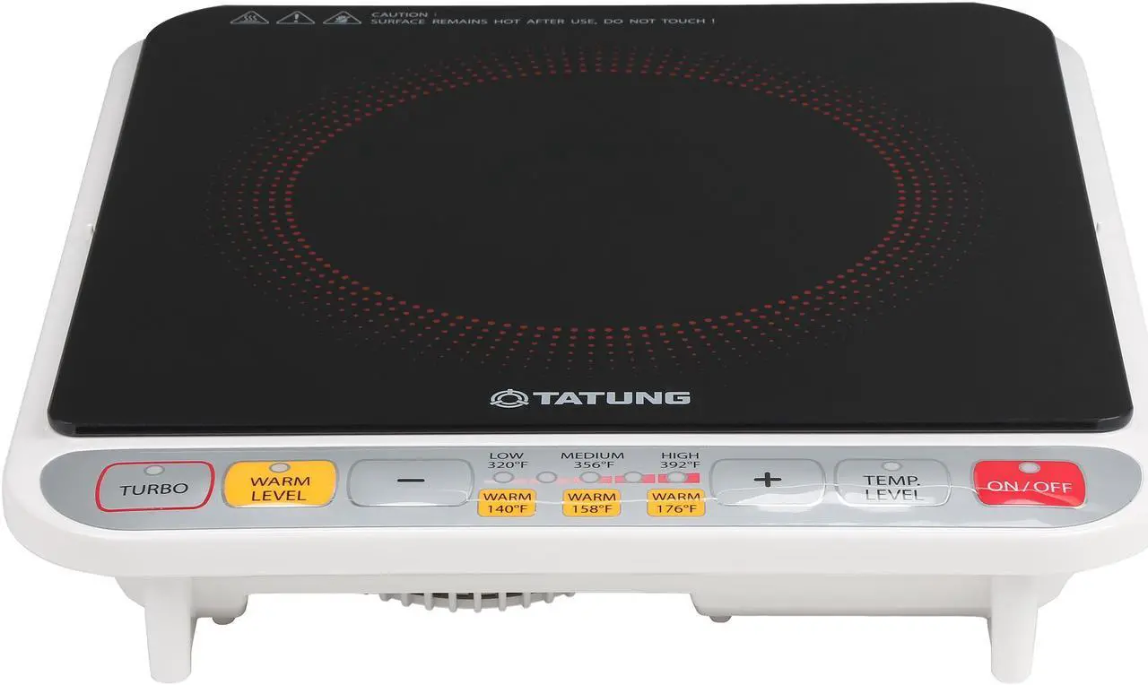 Alt view image 2 of 6 - Tatung TIH-F1500HU 1500 Watts Induction Cooktop with Stainless Steel Pot