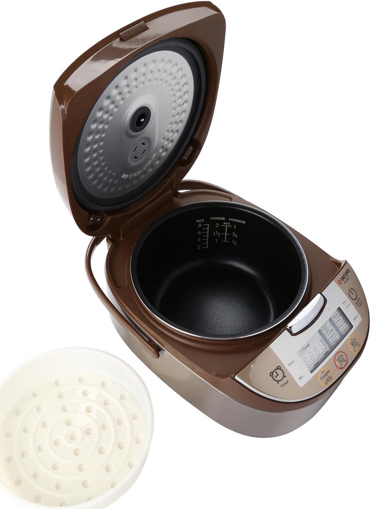 Alt view image 7 of 7 - Tatung Micom Fuzzy Logic Multi-Cooker and Rice Cooker, Champagne, 16 Cups Cooked / 8 Cups Uncooked, TFC-5817