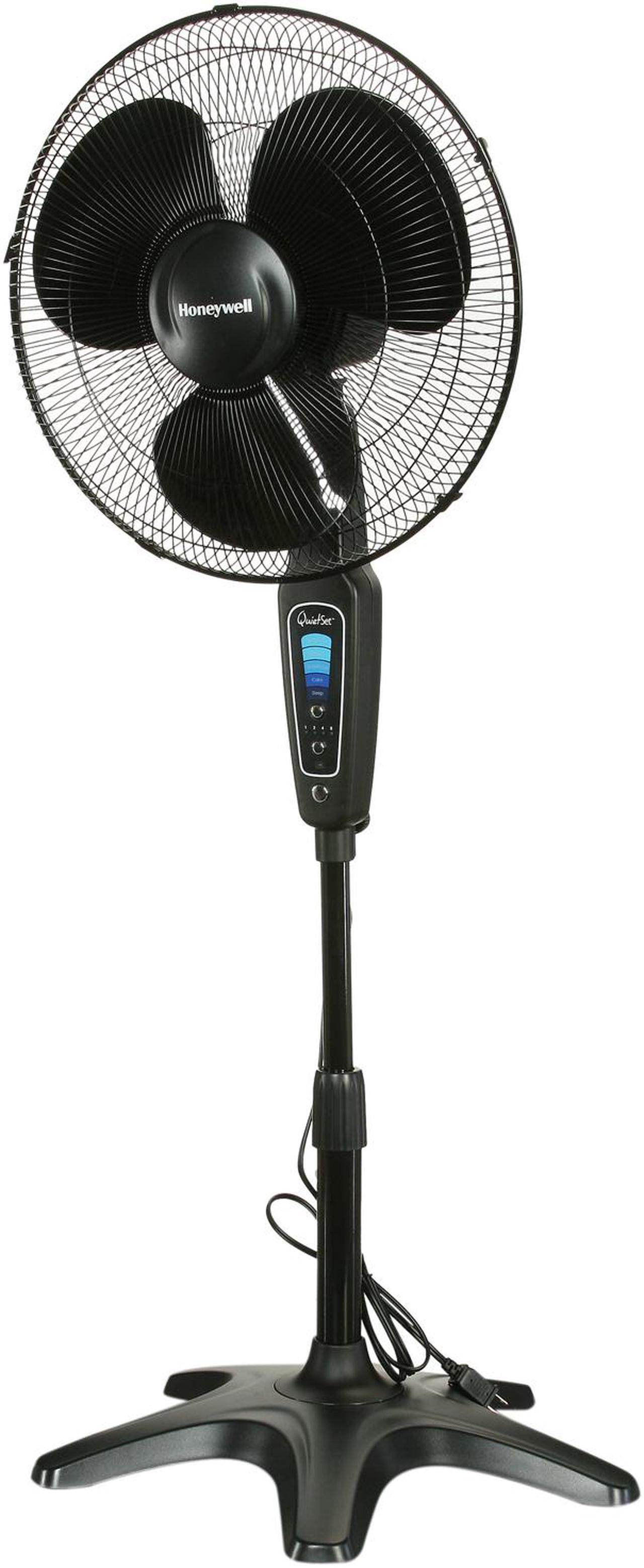 Alt view image 2 of 8 - Honeywell HS-1655 Quietset 16" Stand Floor Fan 5 Speed Adjustable Height
