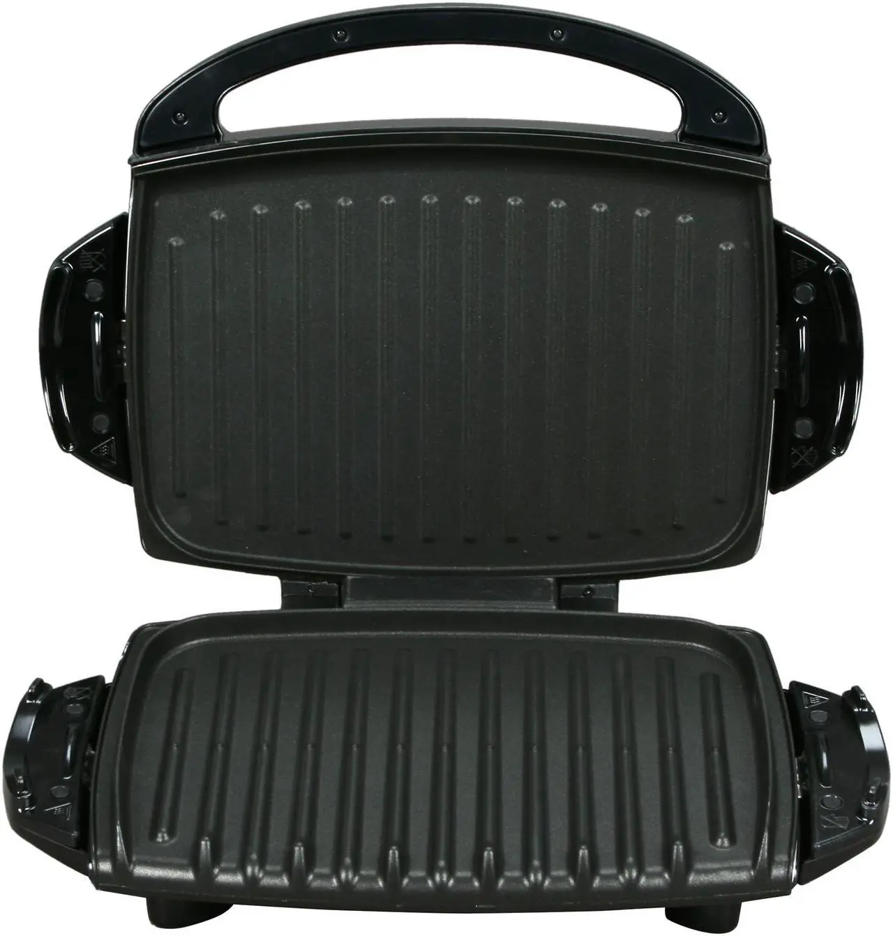 Alt view image 2 of 5 - George Foreman GRP46R New Snap Value Grill w/ Nonstick Removable Plates - Red