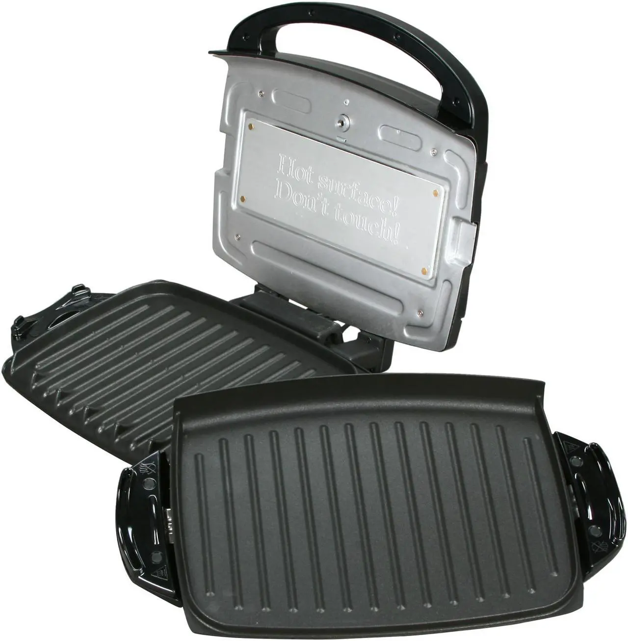 Alt view image 4 of 5 - George Foreman GRP46R New Snap Value Grill w/ Nonstick Removable Plates - Red