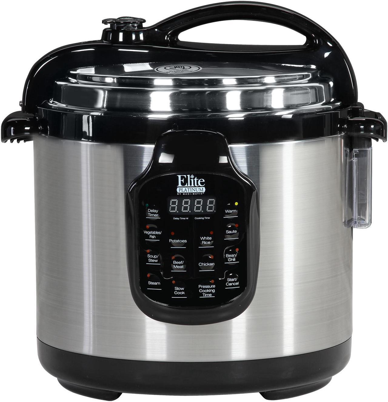 Alt view image 6 of 13 - Maxi-Matic Elite EPC-678SS Platinum 6 Qt. 11-Function Digital Pressure Cooker with Stainless Steel Pot