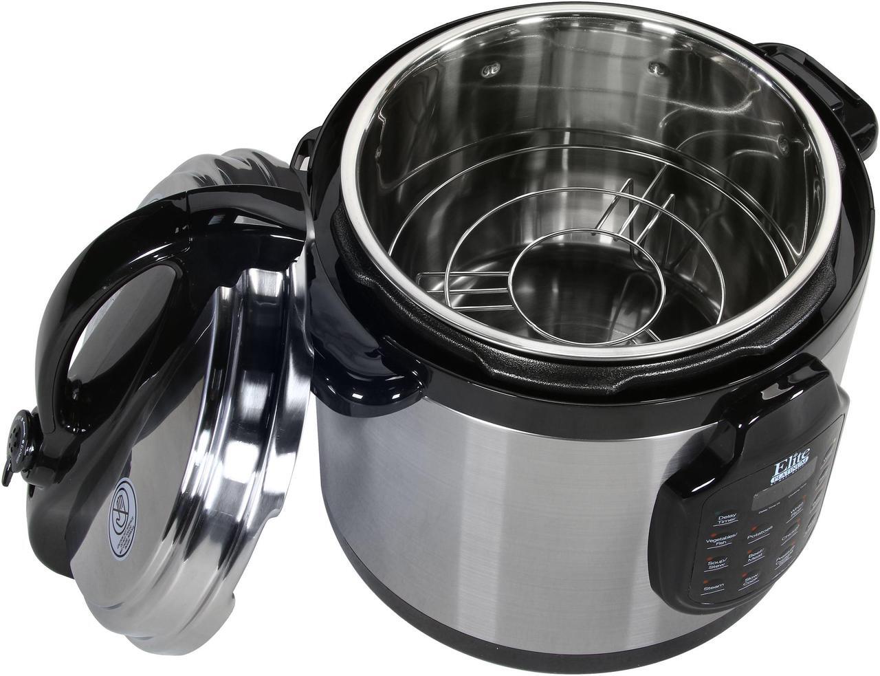 Alt view image 11 of 13 - Maxi-Matic Elite EPC-678SS Platinum 6 Qt. 11-Function Digital Pressure Cooker with Stainless Steel Pot