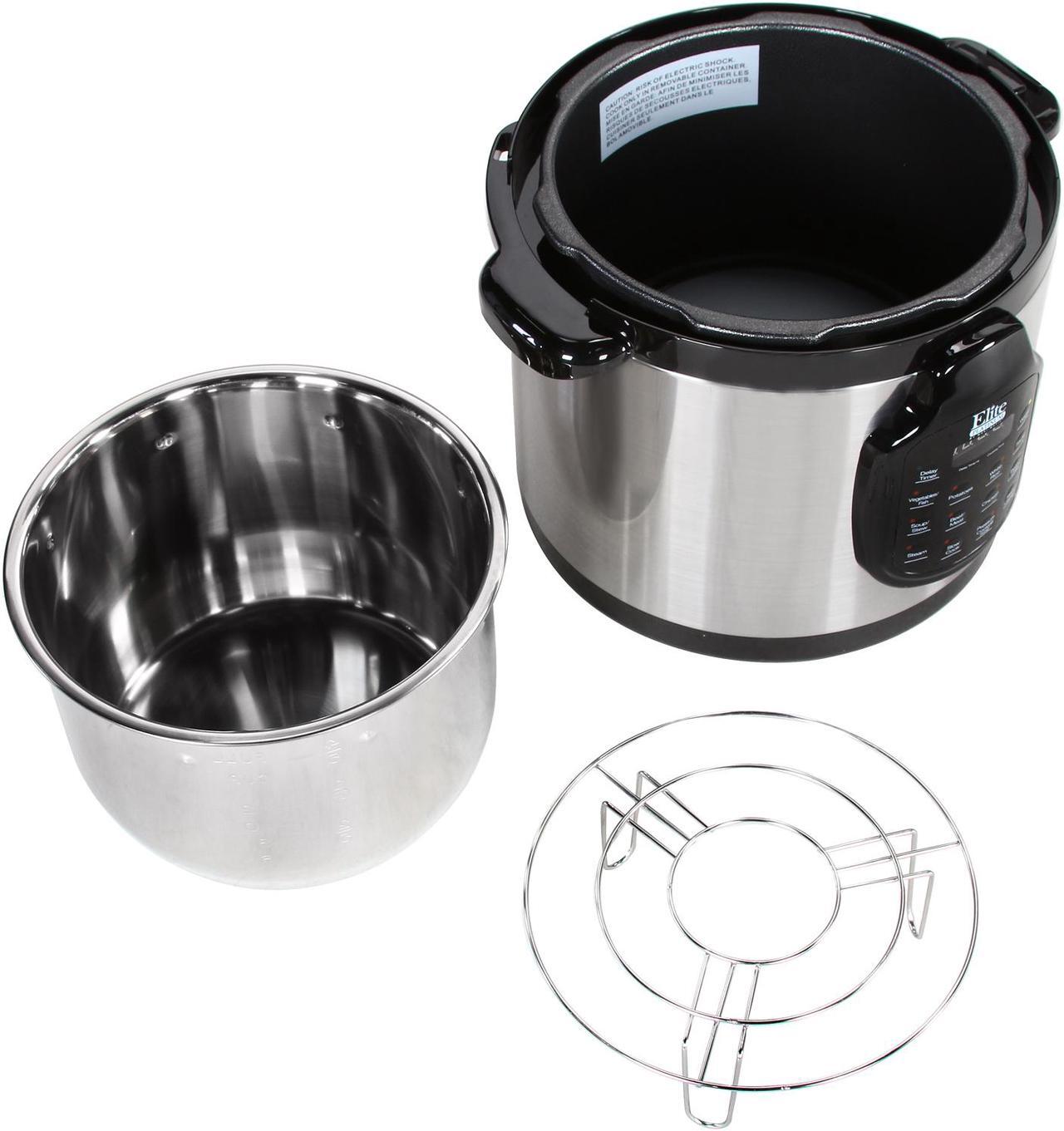 Alt view image 12 of 13 - Maxi-Matic Elite EPC-678SS Platinum 6 Qt. 11-Function Digital Pressure Cooker with Stainless Steel Pot