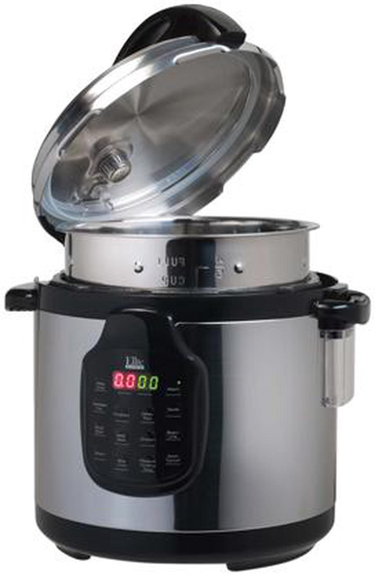 Alt view image 2 of 13 - Maxi-Matic Elite EPC-678SS Platinum 6 Qt. 11-Function Digital Pressure Cooker with Stainless Steel Pot